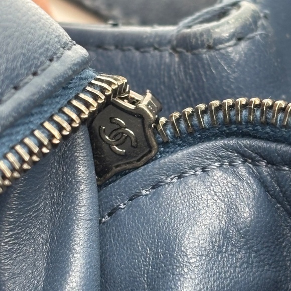 Chanel Blue Mini Python Coco Handle Bag - Picture 13 of 16